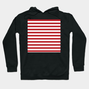 Red White Stripes Hoodie